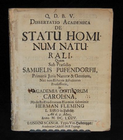 Dissertatio academica de statu hominum naturali.…