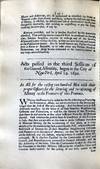 Facsimile of the Laws and Acts of the General Assembly for their Majesties Province of New York. At New York printed and sold by William Bradford, printer to their Majesties King William & Queen Mary, 1694. Edited and annotated by Robert Ludlow Fowler