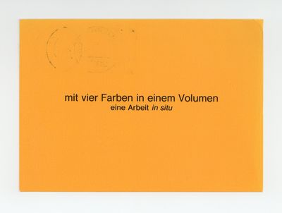 Exhibition postcard: Daniel Buren (28 February-25 March 1981)