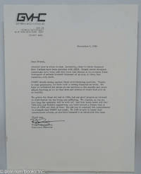 cover of Letter from the Executive Director of GMHC