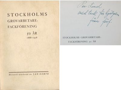 Stockholms grovarbetarefackförening 50 år.…