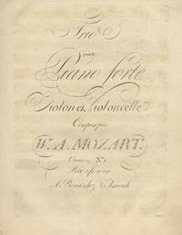 Trio pour le Piano-forte, Violon et Violoncelle ... Oeuvre 14 No. 1 Prix 3 fr. 50 cen. [KV 496]. [Piano part only]