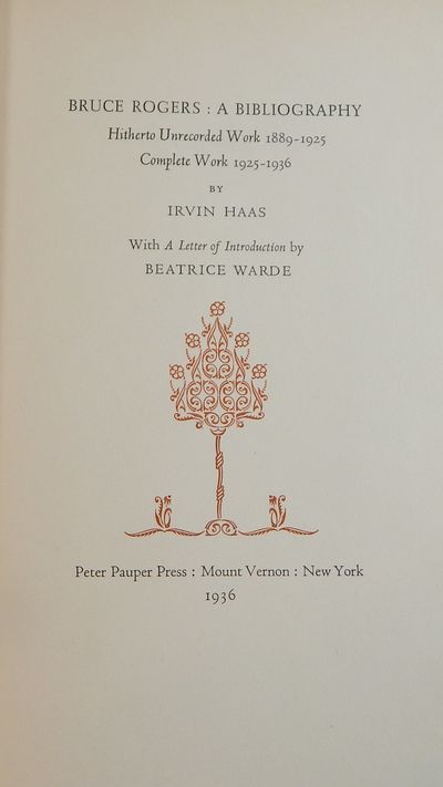 Bruce Rogers: A Bibliography