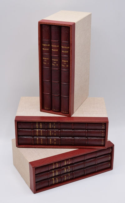 THE LIFE AND OPINIONS OF TRISTRAM SHANDY, GENTLEMAN; (true first editions, beautifully bound, complete in 9 volumes, & signed in 3 volumes, as called for)