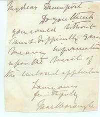 image of Autograph Letter Signed to 'My dear Davenport', (George Spencer, 1766-1840, from 1817 5th Duke of Marlborough, Bibliophile at White Knights, Reading)