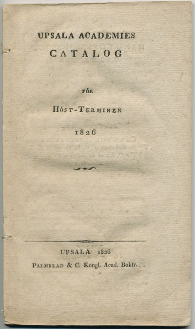 Upsala academies catalog för höst-terminen 1826.
