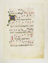 FROM AN EXTREMELY LARGE ANTIPHONER IN LATIN