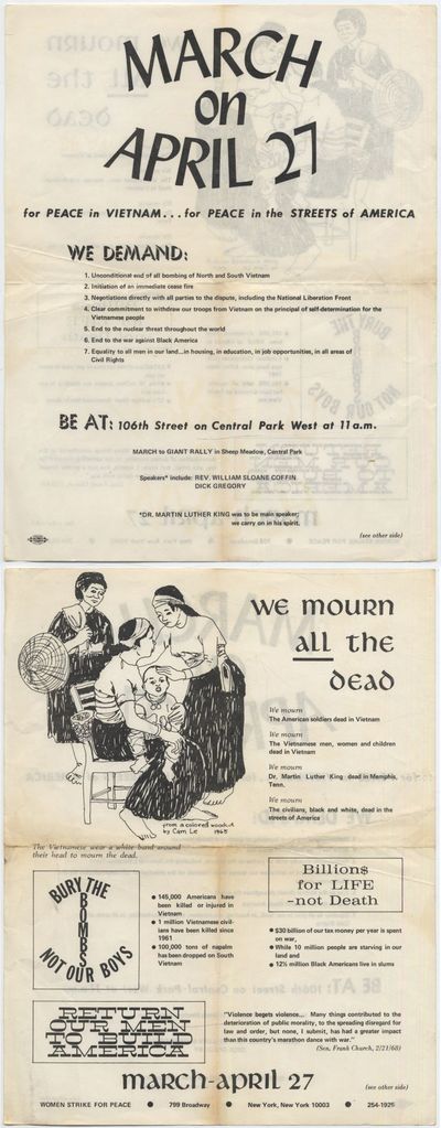 [Flyer]: March on April 27 for Peace in Vietnam...for Peace in the Streets of America. We Demand..