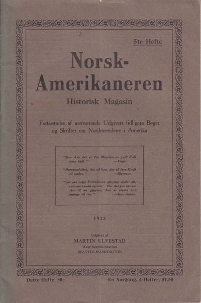 Norsk-amerikaneren. Magasin af historisk art.…