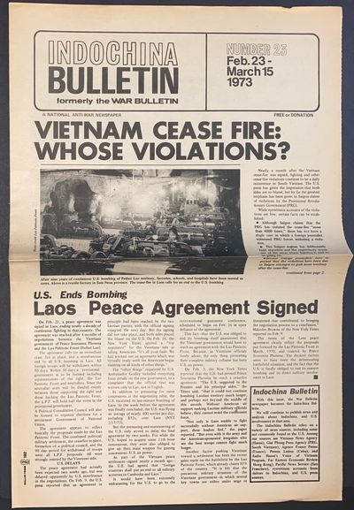 Indochina Bulletin. No. 23 (Feb. 23 - March 15 1973)