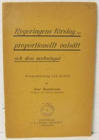 Regeringens förslag till proportionellt valsätt…
