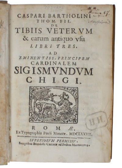 De tibiis veterum, & earum antiquo usu libri tres (+) Expositio veteris in puerperio ritus. (photo 3)