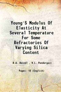 Young'S Modulus Of Elasticity At Several Temperature For Some Refractories Of Varying Silica...