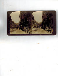 image of The "Perfec" Stereograph:"The Pilot Train which ran ahead of President Roosevelt's Special,- in the Royal Gorge, Col." No. 9942