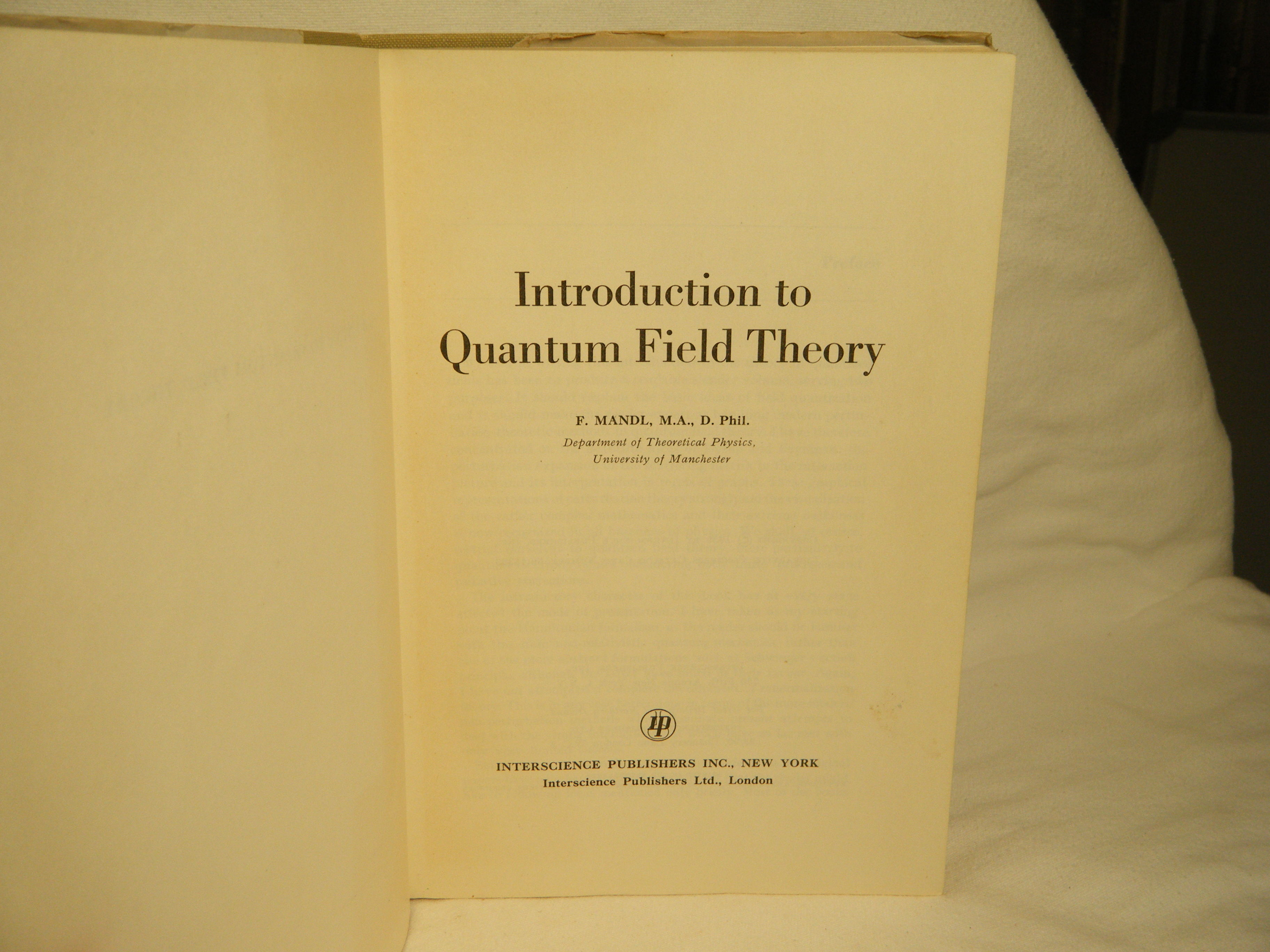 Introduction to Quantum Field Theory by Mandl, F | Hardcover