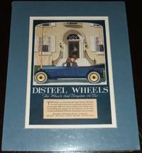 cover of Original 1920 Full Page Color Advertisement for Disteel Wheels, Matted Ready to Frame
