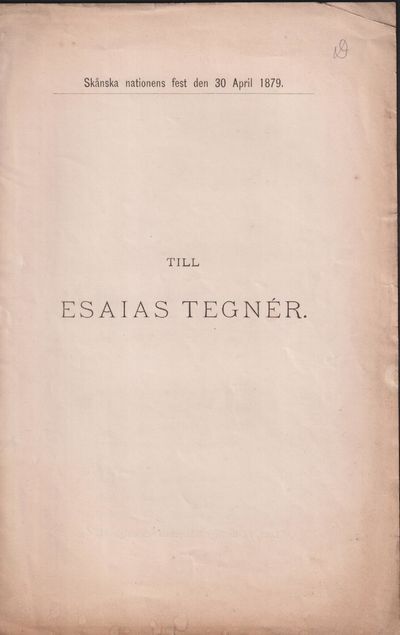 Till Esaias Tegnér.