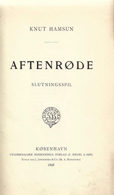 Aftenrøde. Slutningsspil.