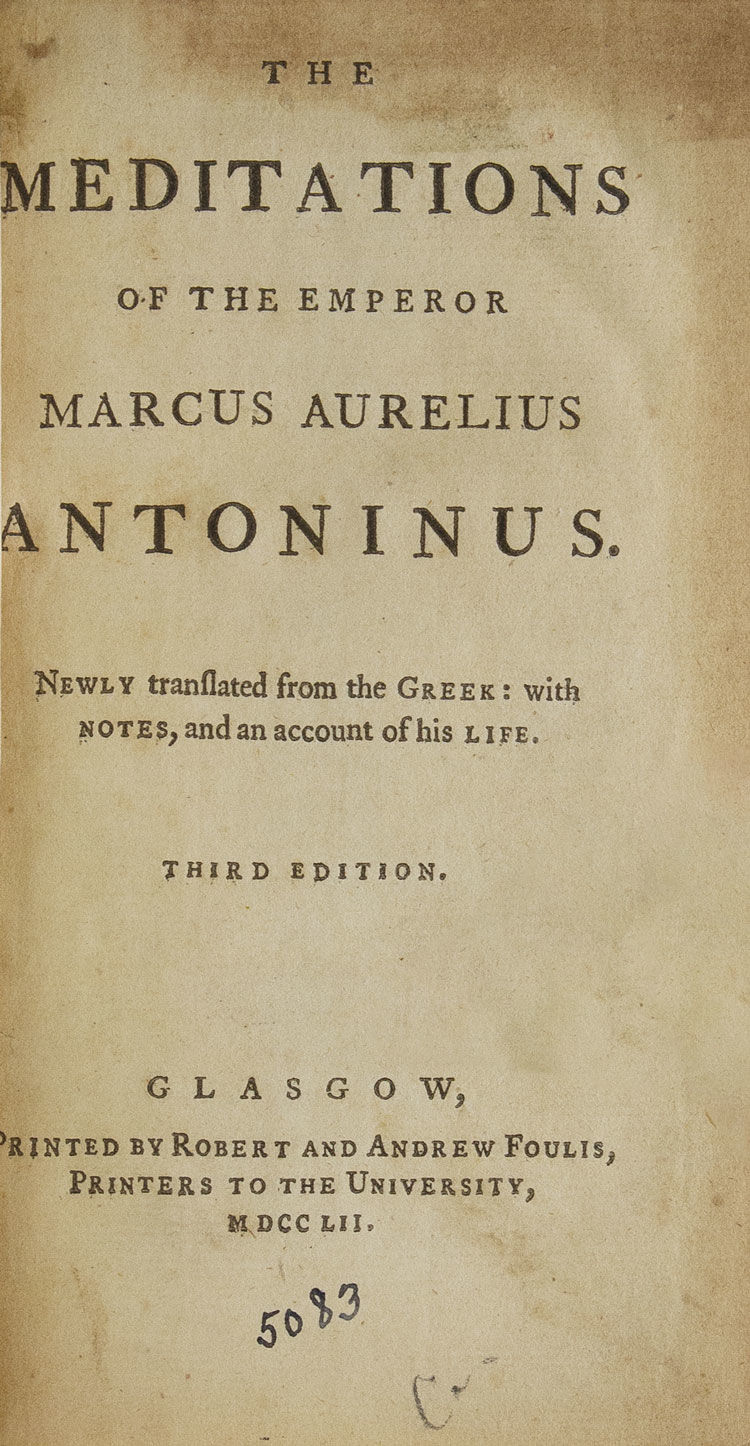 The Meditations of the Emperor Marcus Aurelius Antoninus by (Mellon ...