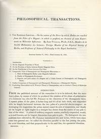 DIAMAGNETIC POLARITY: The Bakerian Lecture: On the Nature of the Force by Which Bodies Are...