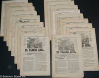 cover of El Pajaro Azul, El Mas Inocente De Todos Los Pajaros. Alamacen de Verdades Picantes como Guidillas. Seventeen separate issues, quartos, Ano II - Num. 3, 13, 24, 25, 30, 31, 38, 40, 41, 43, 44, 45, 47, 48, 49; January 18, 1862 to Dec. 6, 1862