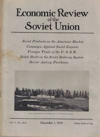 Economic Review of the Soviet Union Volume V, Number 22-23 December 1, 1930