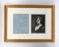 Autograph Letter Signed, to Mr. Adams, Framed with Photographic Portrait