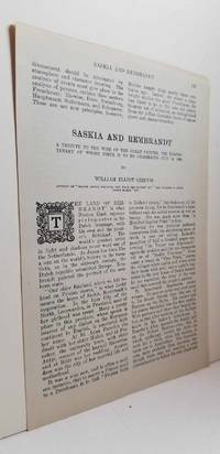 Article: Saskia and Rembrandt