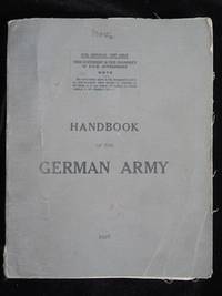 HANDBOOK OF THE GERMAN ARMY, 1928.