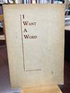 I want a word: A word manual and exercise book