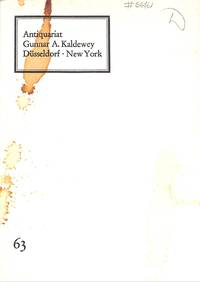 Catalogue 63/1980 : Int. Ant. Book Fair New York. by KALDEWEY, SIBYLLE - DÃSSELDORF