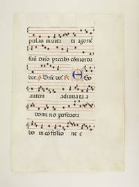 FROM AN EXTREMELY LARGE ANTIPHONER IN LATIN