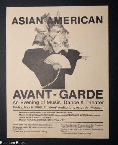 Asian American Avant-Garde. An evening of music, dance and theater [handbill]