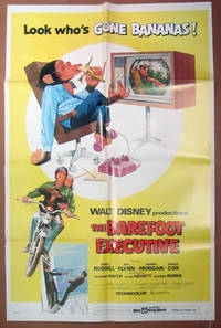 The Barefoot Executive-  Original Folded One Sheet Movie Poster (1971) by Starring Kurt Russell, Joe Flynn, Harry Morgan, and Wally Cox - 1971