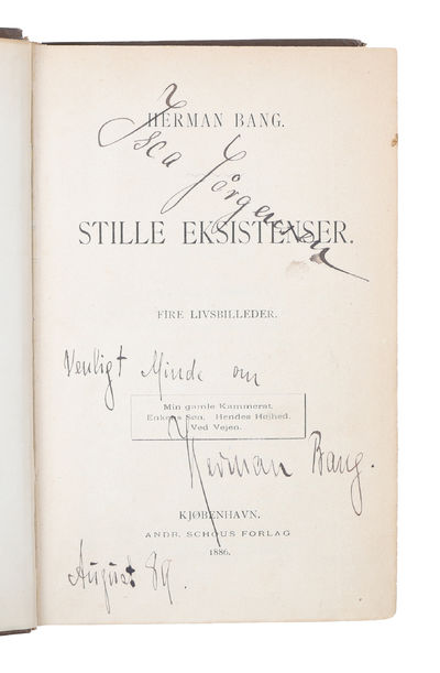 Stille Eksistenser. Fire Livsbilleder (Min Gamle Kammerat. Enkens Søn. Hendes Højhed. Ved Vejen.) - [DEDIKATIONSEKSEMPLAR.] (photo 3)