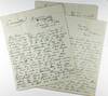 [Three Autograph Letters from a Gold Mining Engineer Working Near Oroville]