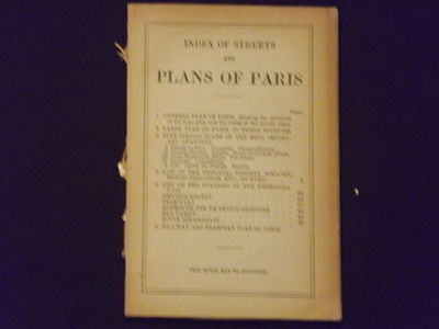 Index of Streets and Plans of Paris.