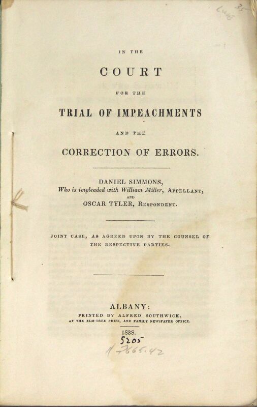 In the court for the trial of impeachments and the