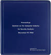 Proceedings Seminar on the Computer Industry for Security Analysts, November 19, 1964