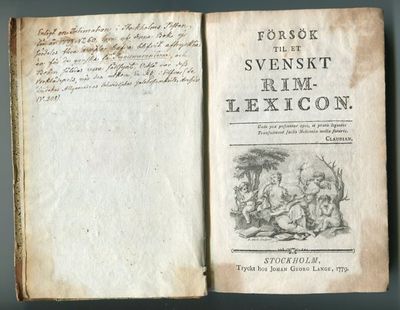Försök til et svenskt rim-lexicon.