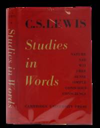 Studies In Words (Signed First Edition) by C.S. Lewis - 1960