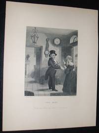 Original 1870 Antique Engraving Titled the Man by R. Armstrong