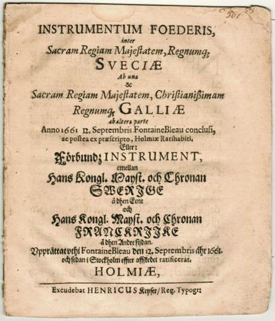 Instrumentum foederis eller Förbundz instrument,…
