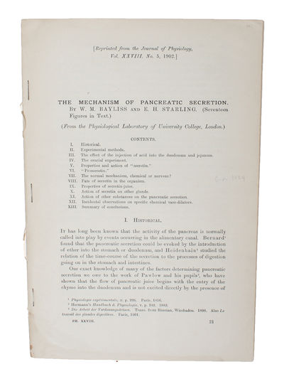 The Mechanism of Pancreatic Secretion. (Seventeen…