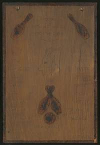 Wooden Folk Art Bowling Plaque