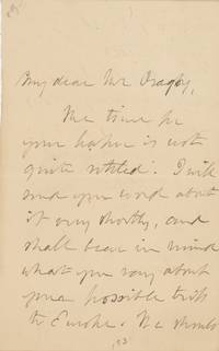 Autograph Letter Signed to Albert Bagby Regarding a Lecture at the Newport Town and Country Club, late 1880s