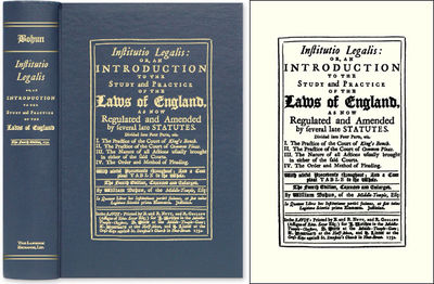 Institutio Legalis, or, An Introduction to the Study and Practice..
