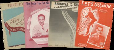 Collection of Ten Pieces of Original Sheet Music by Stride Piano Great Willie “The Lion” Smith, 1937-1949