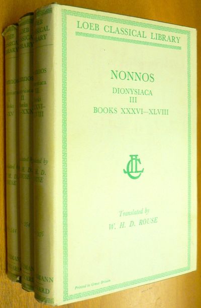 Dionysiaca I-III (=Books I-XLVIII). With an…