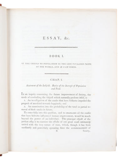 An Essay on the Principle of Population; or, a View of its Past and Present Effects on Human Happiness; with an Inquiry into our Prospects Respecting the Future Removal or Mitigation of the Evils which it Occations. A New Edition, very much Enlarged. - [THE MAIN WORK ON POPULATION] (photo 4)